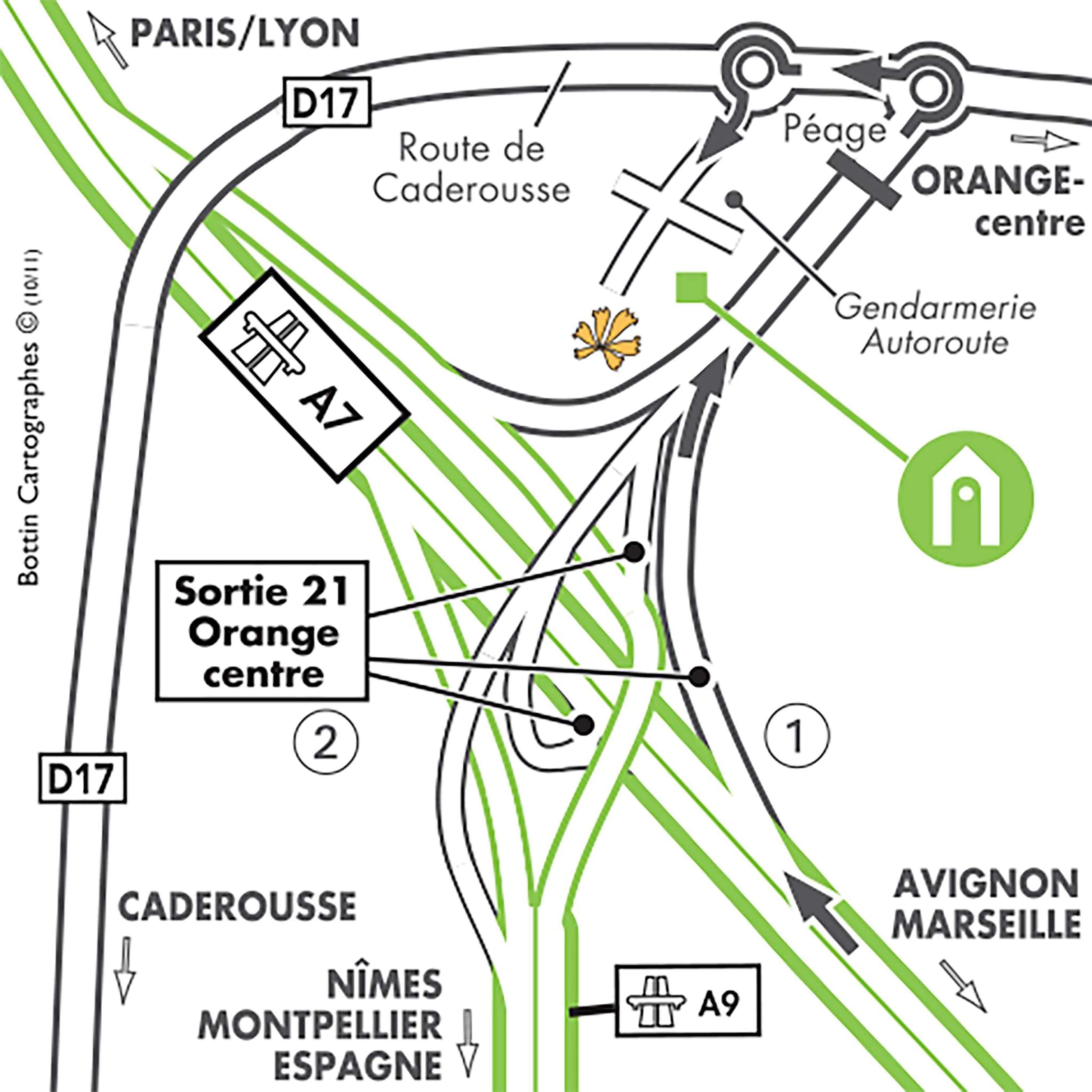 Campanile Orange Centre Sortie 21 Sur A7 A9 Hotell Eksteriør bilde
